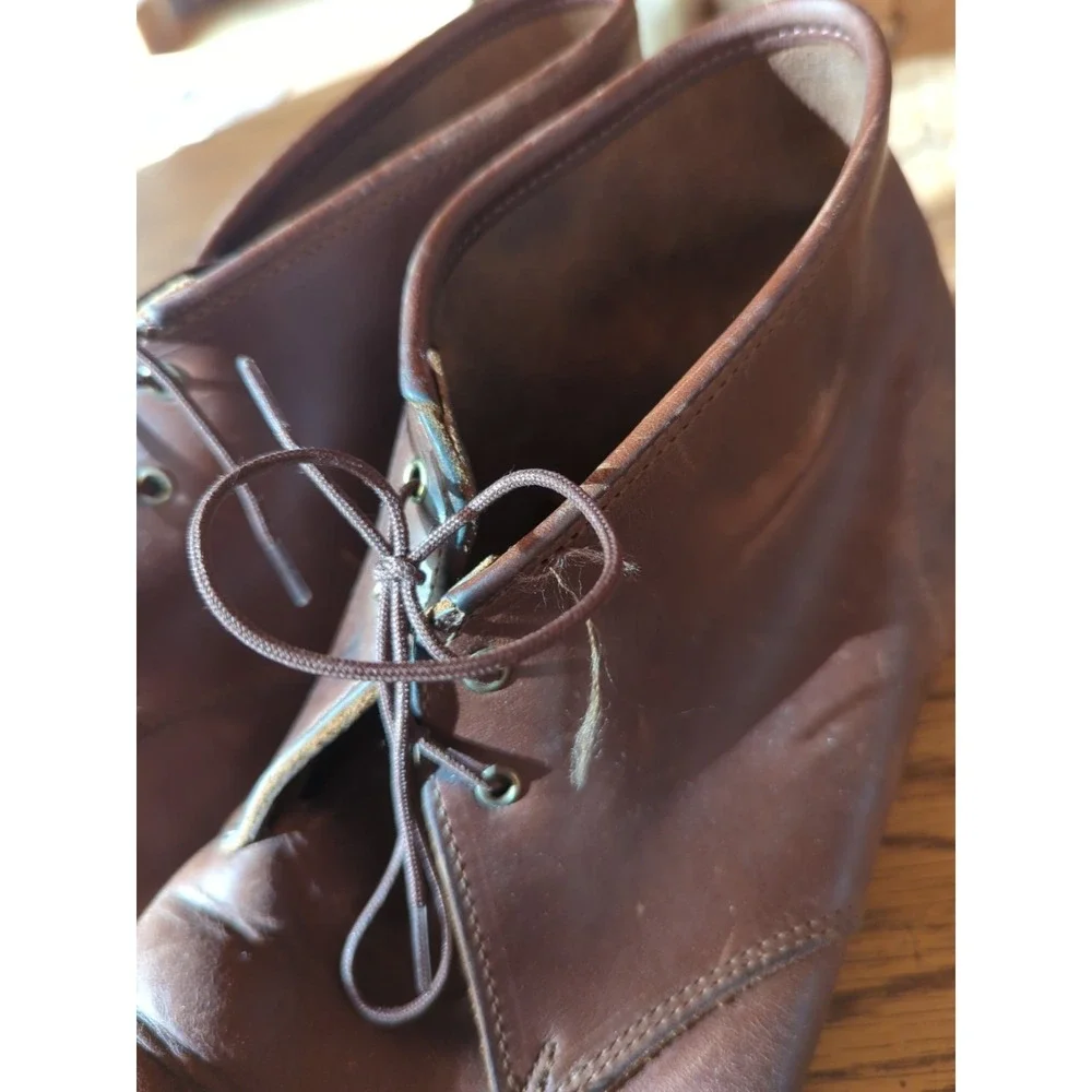 Vintage Brown‎ Leather Rancourt & Co. Men's Chukka Size 11D Ankle Boots Shoes